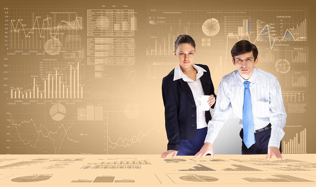 Data analytics dashboards and chart visualizations