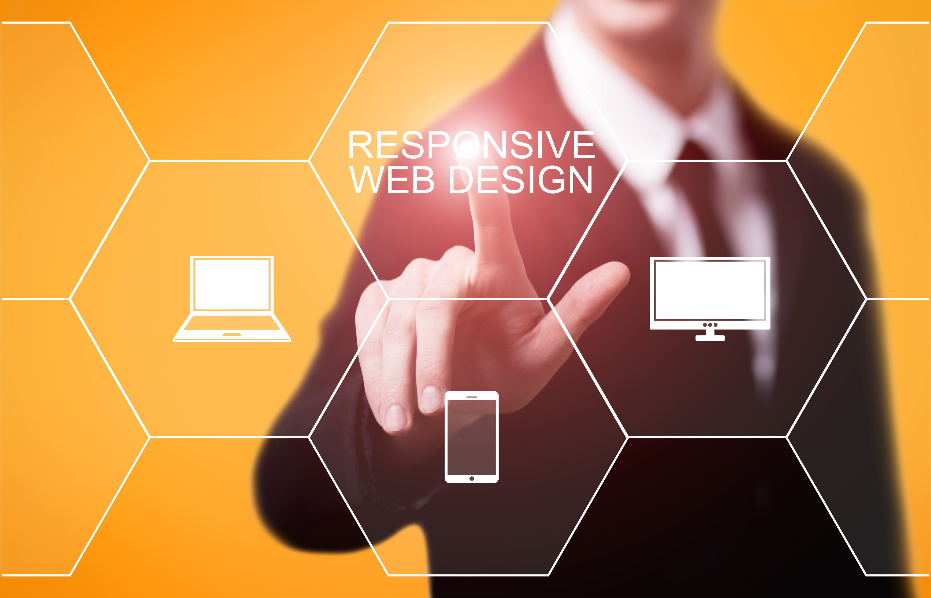 Responsive web design showcased across multiple devices